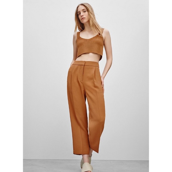 ARITZIA Wilfred Cauchy wideleg trousers in BLACK